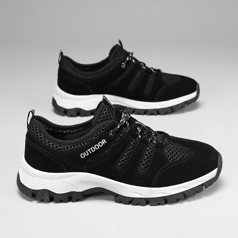 Dames outdoorsneakers met ademend mesh bovenwerk en ondersteunende zool – Grijs