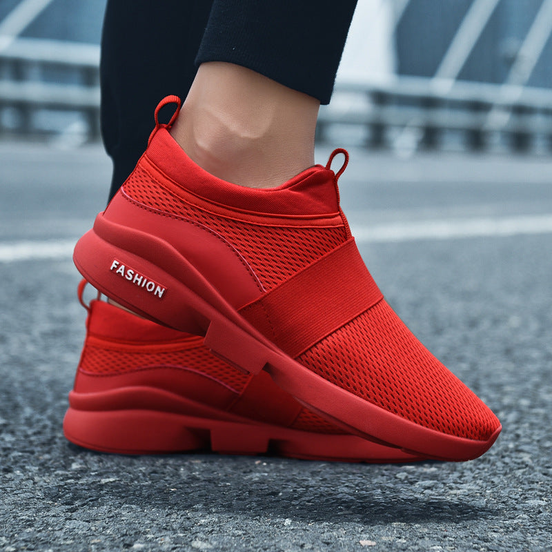 Dames lichte slip-on sneakers met ademend bovenwerk – Wit