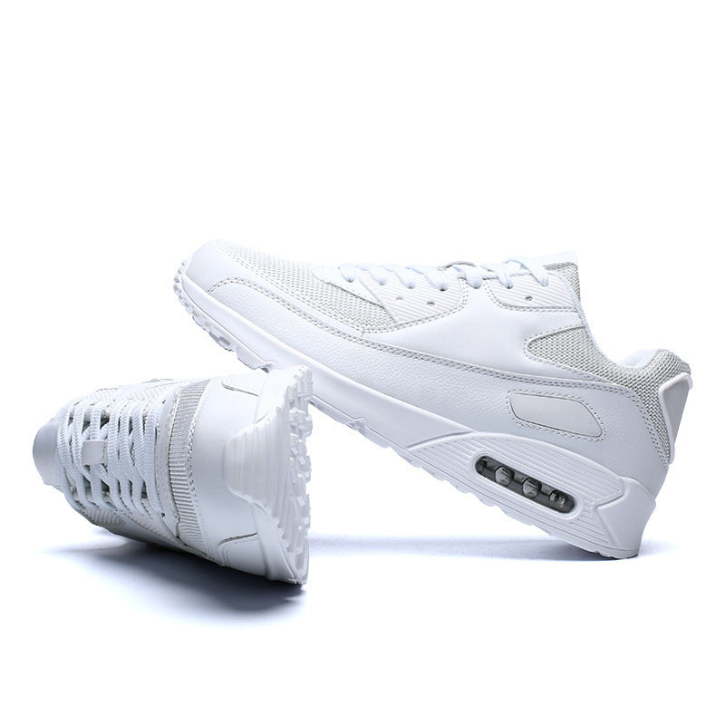 Dames stijlvolle sportsneakers met ademend mesh bovenwerk – Wit-grijs