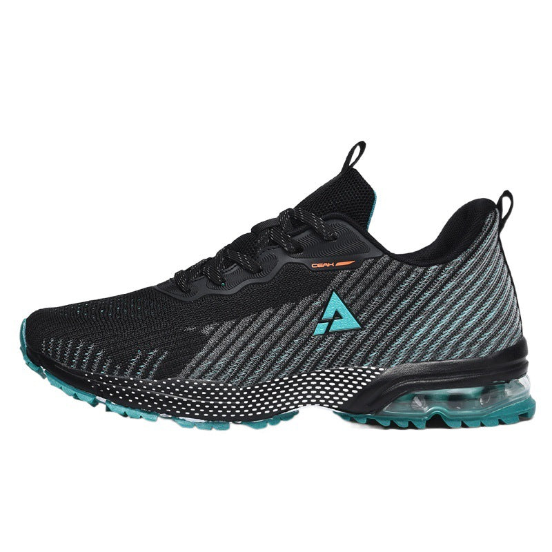 Dames sportieve sneakers met ademend mesh bovenwerk en dempende zool – Zwart-groen