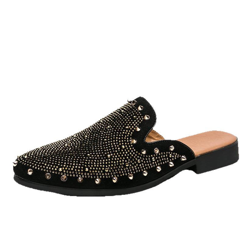 Dames mocassins met studdetails en zachte voering – Geel