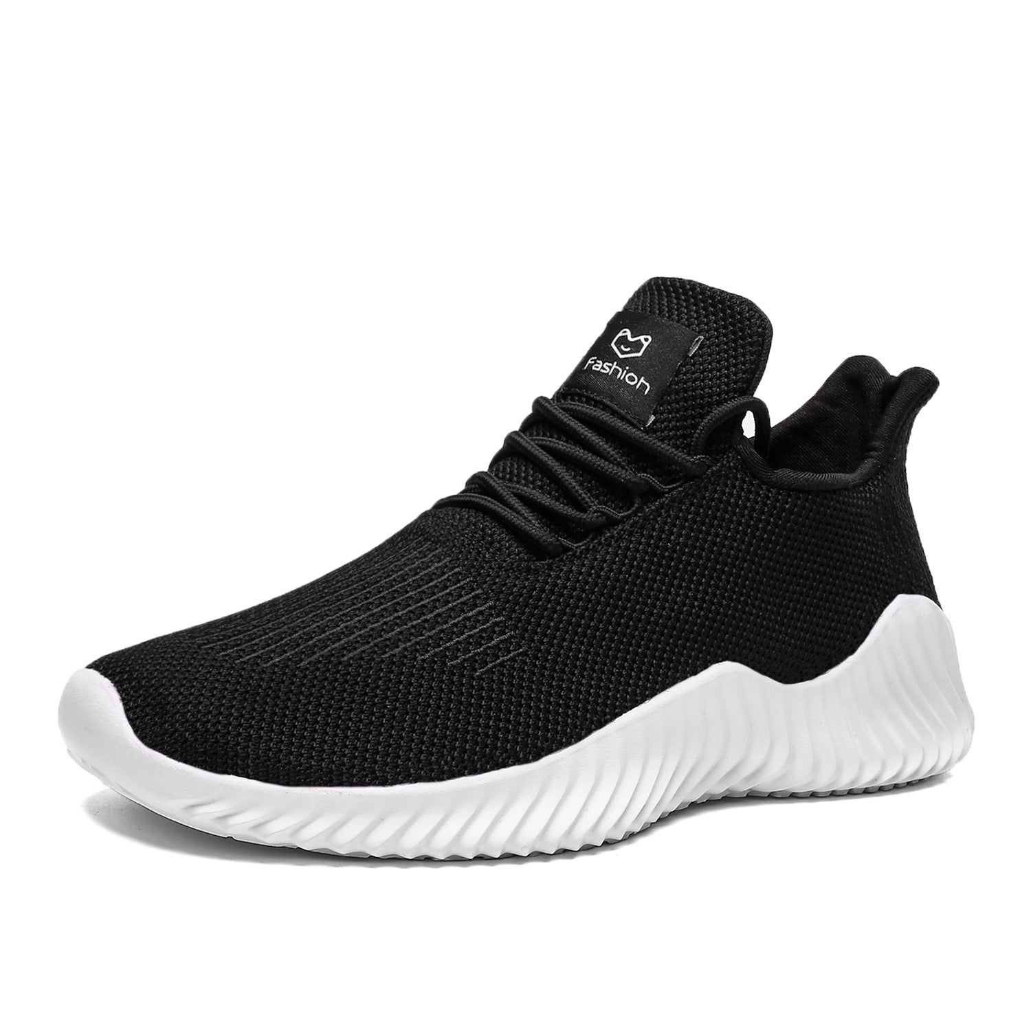Dames sneakers met flexibele zool en gebreid bovenwerk – Grijs
