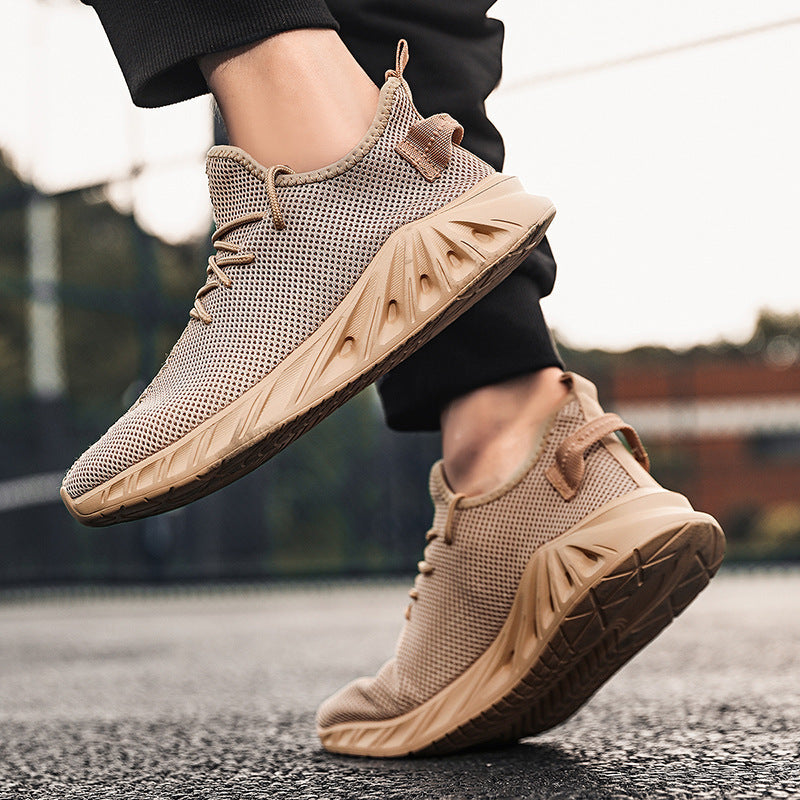 Dames comfortabele sneakers – Wit en Zwart – Bruin