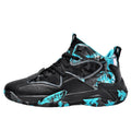 Dames sportieve basketbalsneakers met antislipzool en dempende zool – Zwart en Donkergroen – Zwart