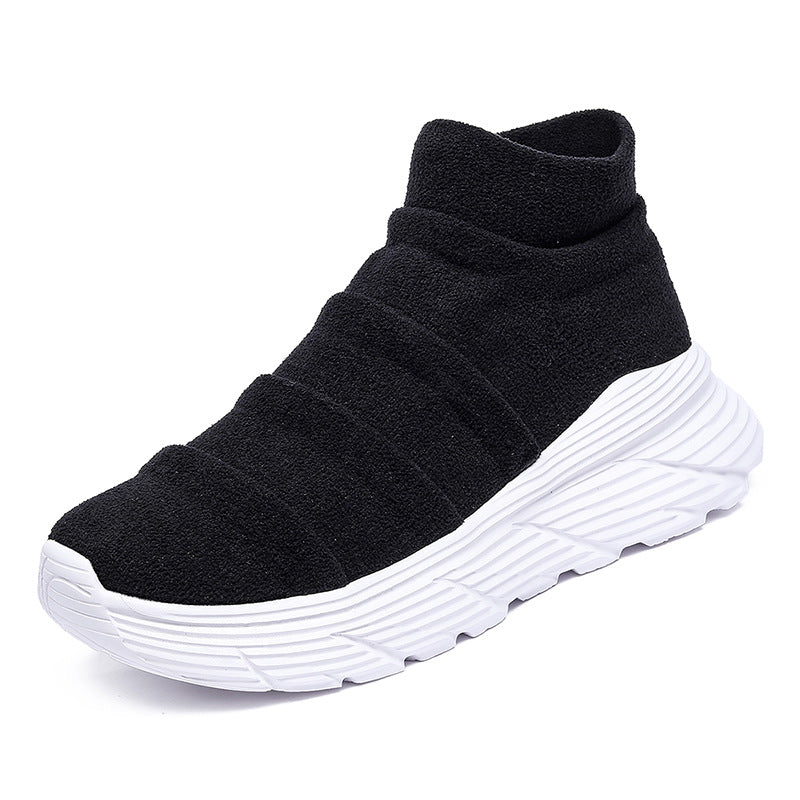 Dames modieuze hoge sneakers – Blauw