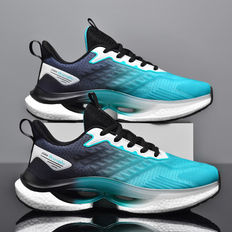 Dames comfortabele sportsneakers met dempende zool – Zwart-groen