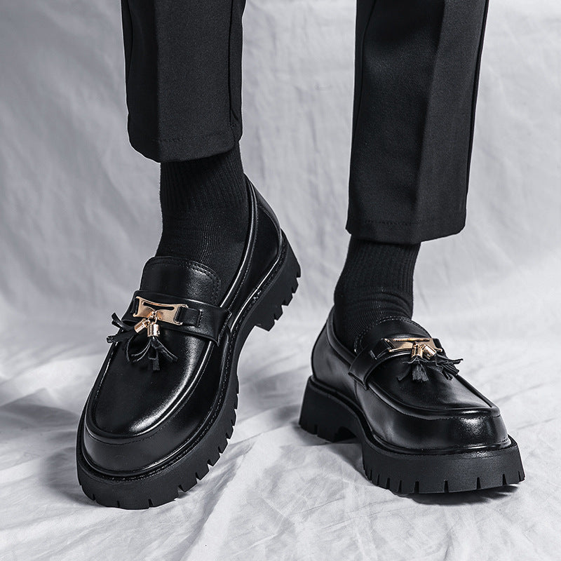 Dames modieuze mocassins met antislipzool en kwastdetails – Zwart