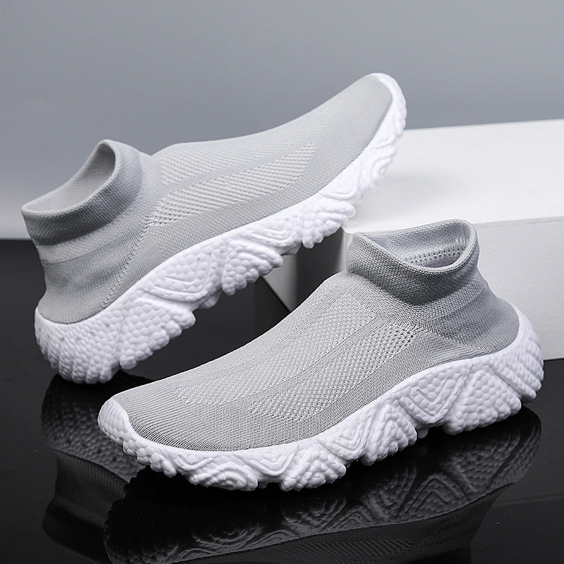 Dames sportieve slip-on sneakers met antislipzool – Zwart-wit