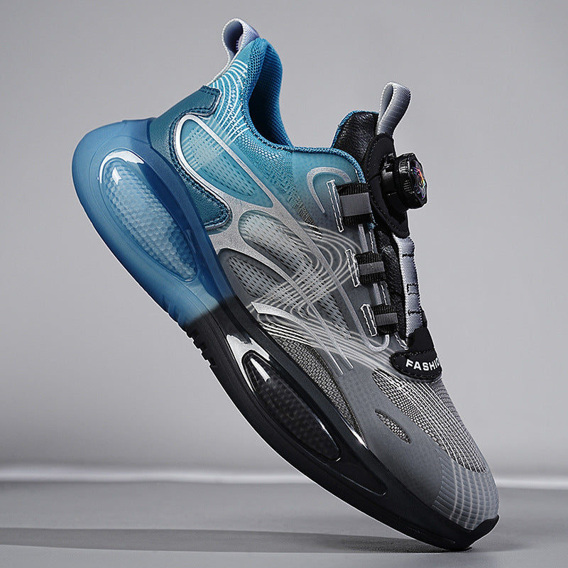 Dames technische sneakers met vetersluiting en dempende zool – Pauwblauw