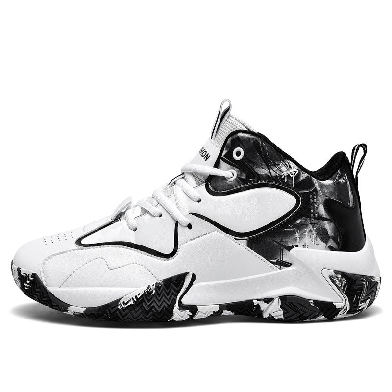 Dames sportieve basketbalsneakers met antislipzool en dempende zool – Zwart en Donkergroen – Donkergroen