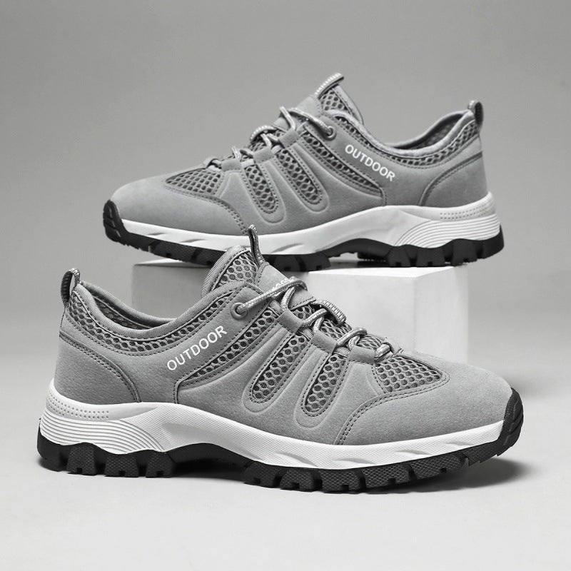 Dames outdoorsneakers met ademend mesh bovenwerk en ondersteunende zool – Camel
