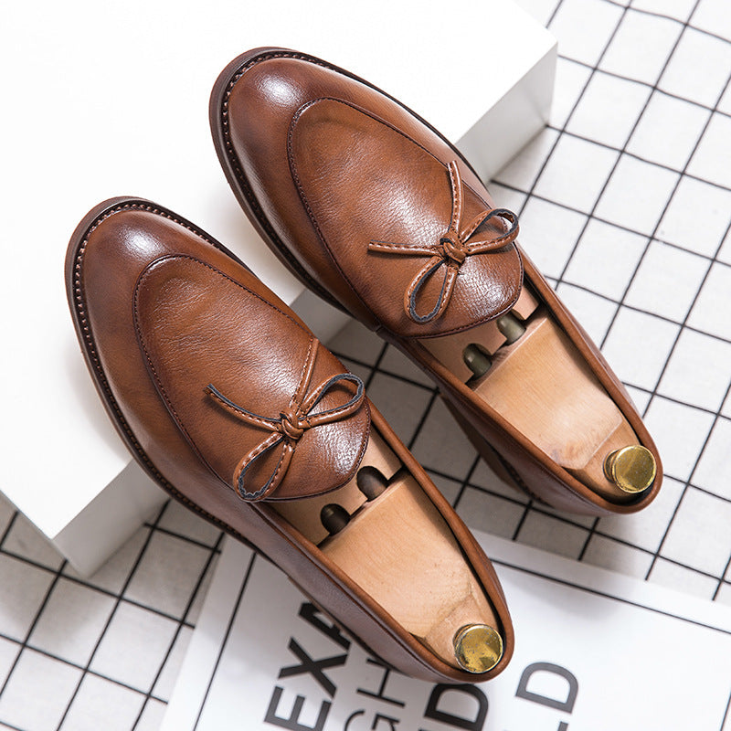 Dames mocassins met strikdetail – Bruin