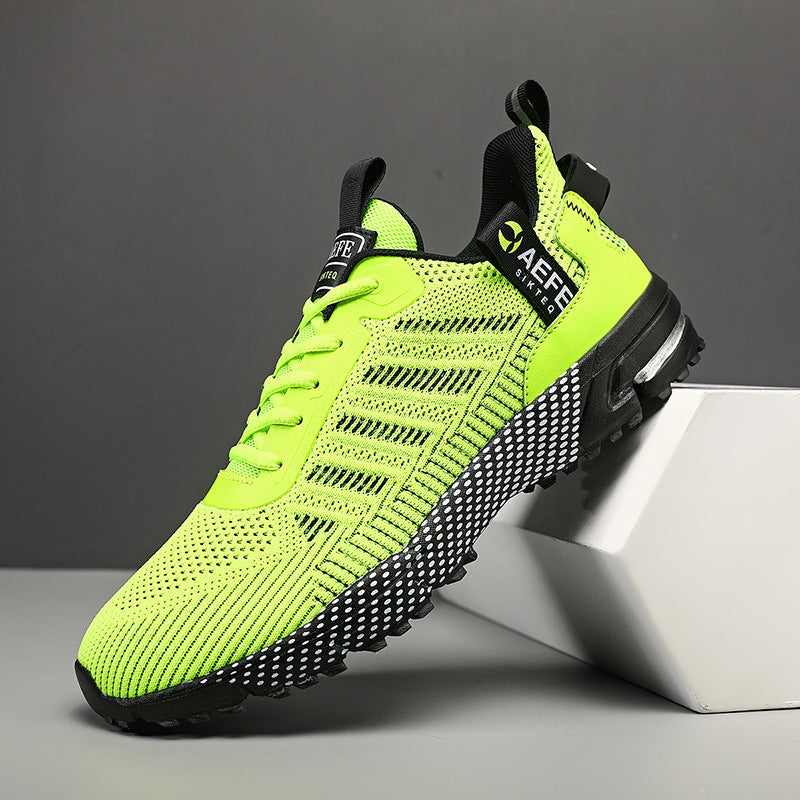 Dames lichte hardloopschoenen met flexibele zool – Groen en Grijs – Groen