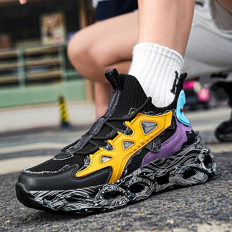 Dames sportieve sneakers met dempende zool – Zwart en Mintgroen – Mintgroen