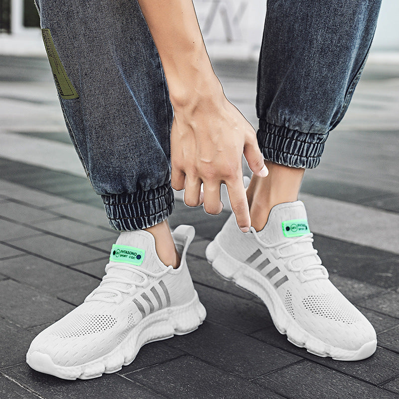Dames lichte vrijetijdssneakers met flexibele zool – Groen