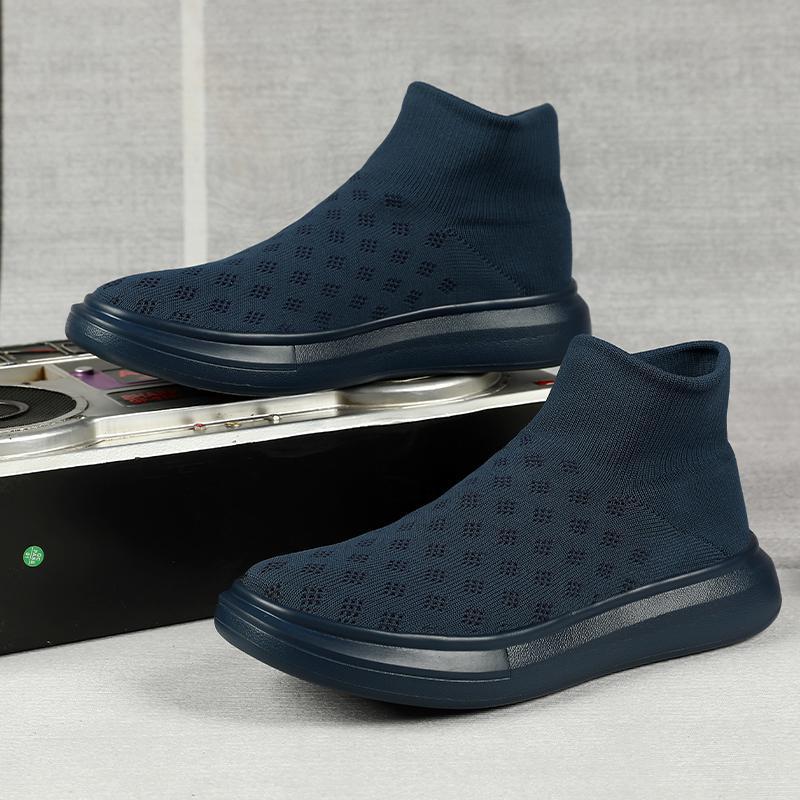 Dames sneakers met antislipzool en gebreid bovenwerk – Zwart en Duurzaam – Duurzaam