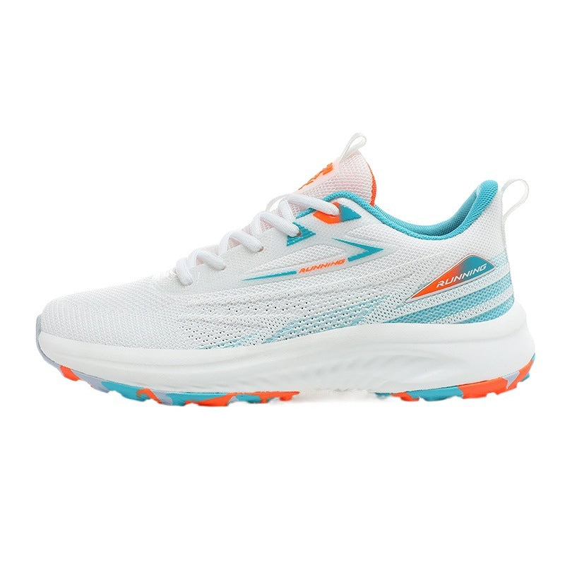 Dames sneakers met ademend mesh bovenwerk en dempende zool – Wit