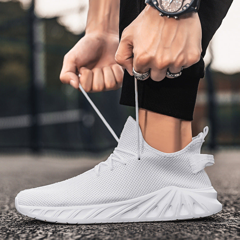 Dames comfortabele sneakers – Wit en Zwart – Wit