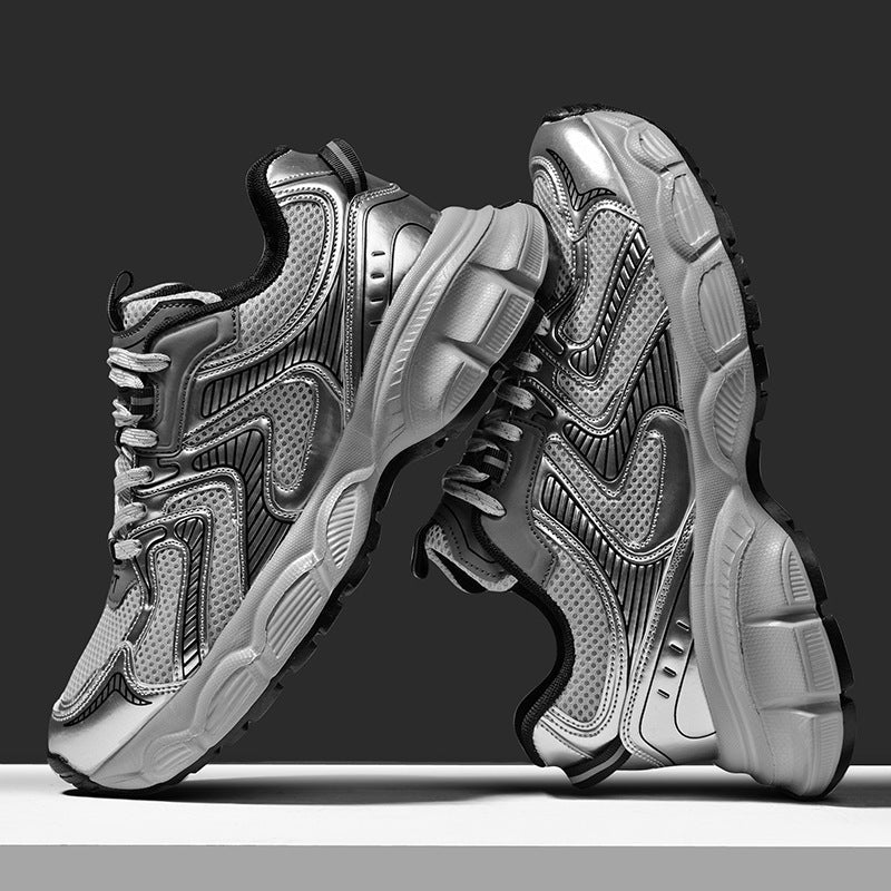Dames technische sneakers met ademend bovenwerk – Zwart