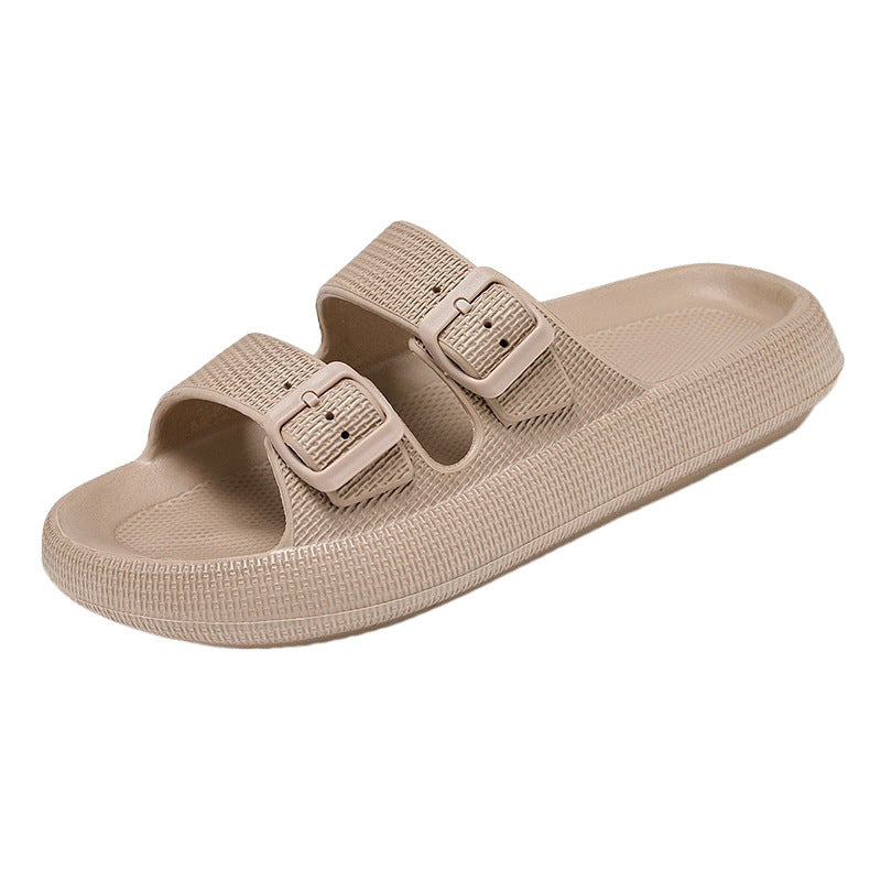 Dames comfortabele sandalen met gespsluiting – Khaki