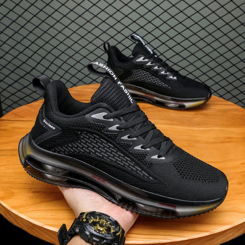 Dames performance sneakers met luchtkussenzool – Zwart-groen