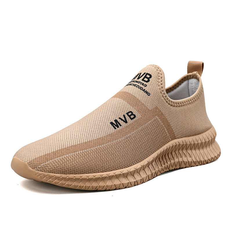 Dames lichte slip-on sneakers met ademend mesh bovenwerk – Bruin