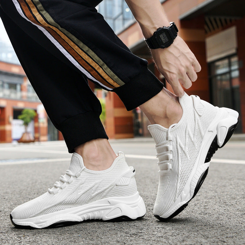Dames sneakers met vetersluiting en elastische veters – Zwart