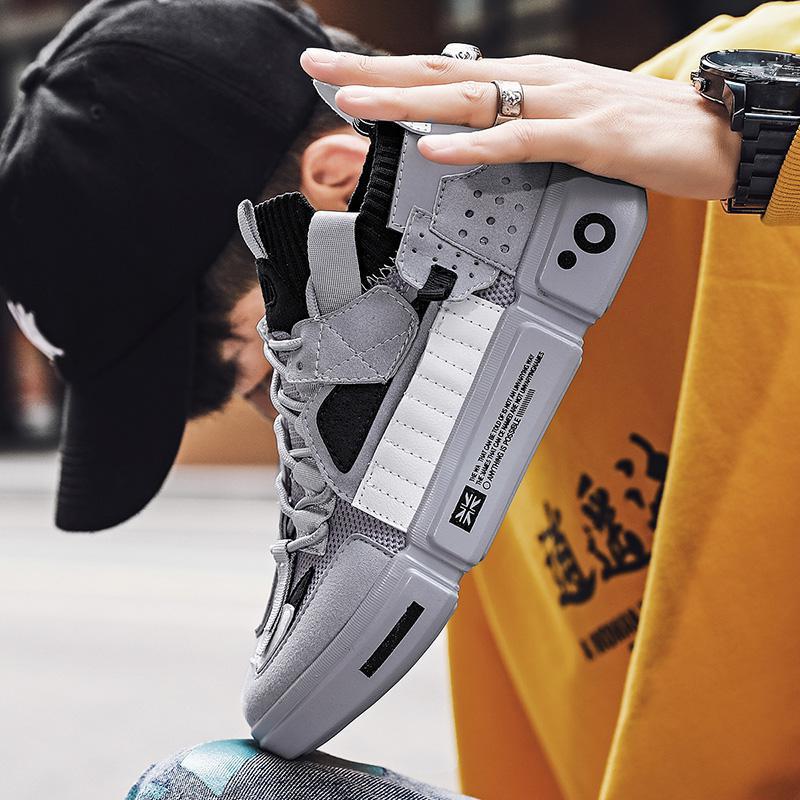 Dames sportieve hoge sneakers met ademend bovenwerk en stevig bovenwerk – Meerkleurig
