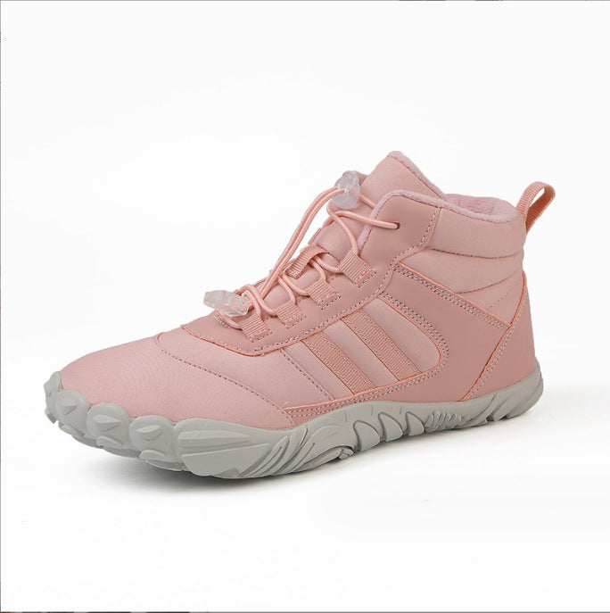Dames sportieve wandelschoenen met dempende zool – Lichtroze
