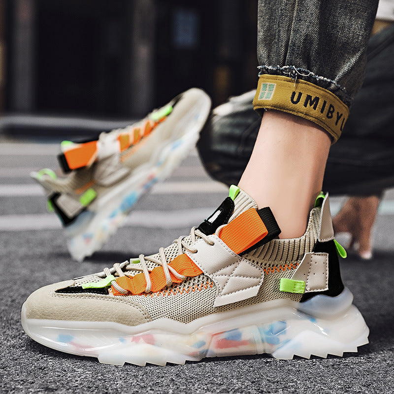 Dames modieuze outdoorsneakers met antislipzool en ademend mesh bovenwerk – Beige