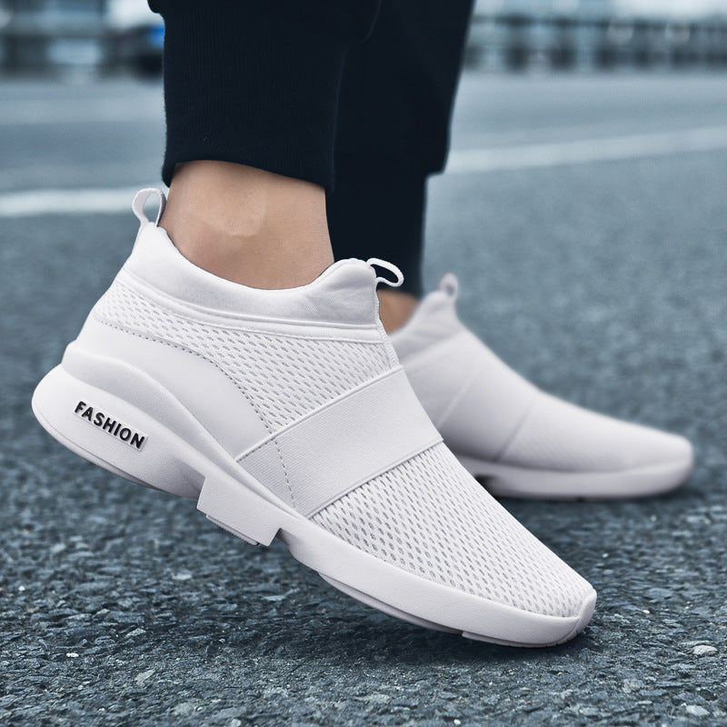Dames lichte slip-on sneakers met ademend bovenwerk – Zwart