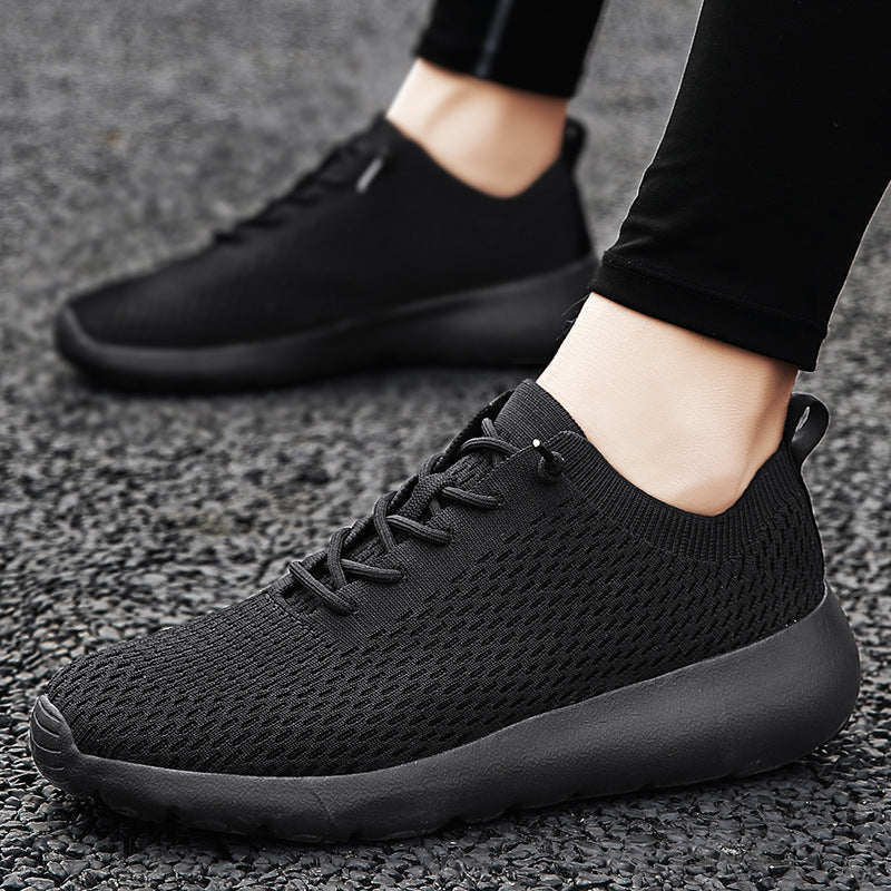 Dames lichte sneakers met flexibele zool – Zwart