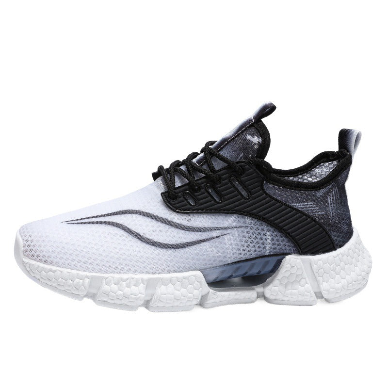 Dames stijlvolle sportsneakers met dempende zool – Waterblauw en Grijs-groen – Grijs-groen