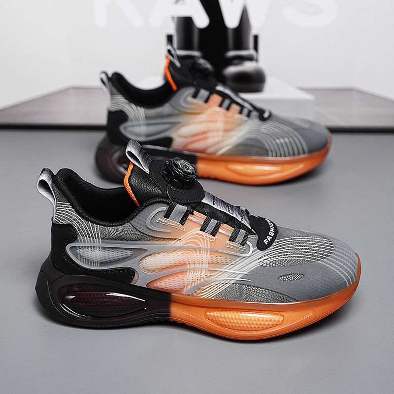 Dames technische sneakers met vetersluiting en dempende zool – Zwart