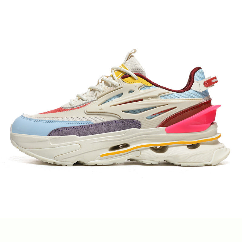 Dames comfortabele sneakers met dempende zool – Zwart-rood en Rood – Groen