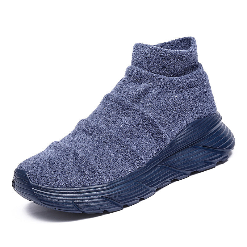 Dames modieuze hoge sneakers – Zwart-wit