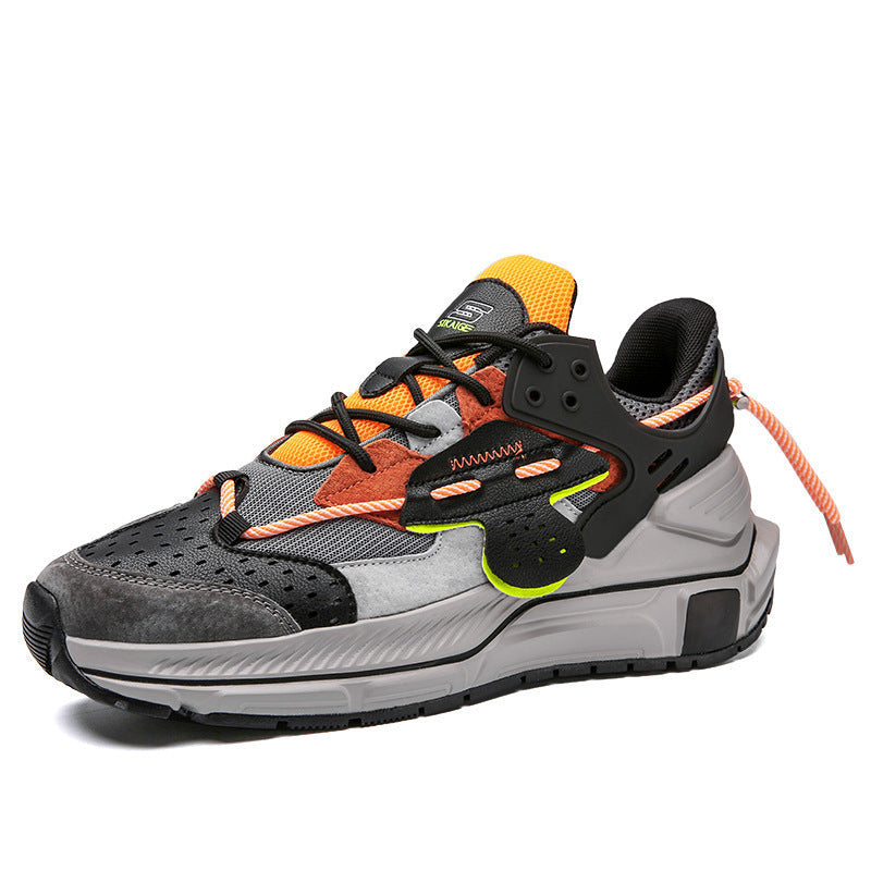 Dames performance sneakers met dempende zool – Grijs en Blauw-oranje – Blauw-oranje