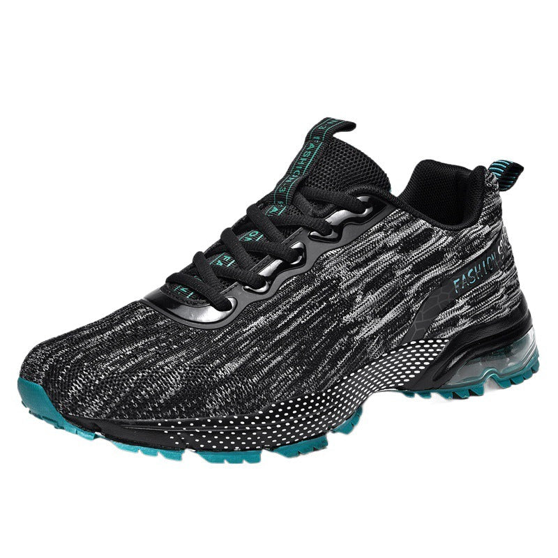 Dames technische sneakers met ademend bovenwerk en dempende zool – Zwart-rood