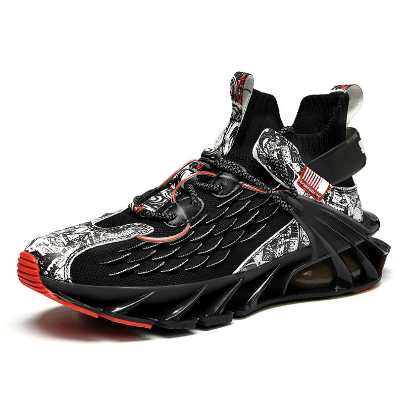 Dames hardloopschoenen met ademend bovenwerk – Zwart en Wit – Zwart
