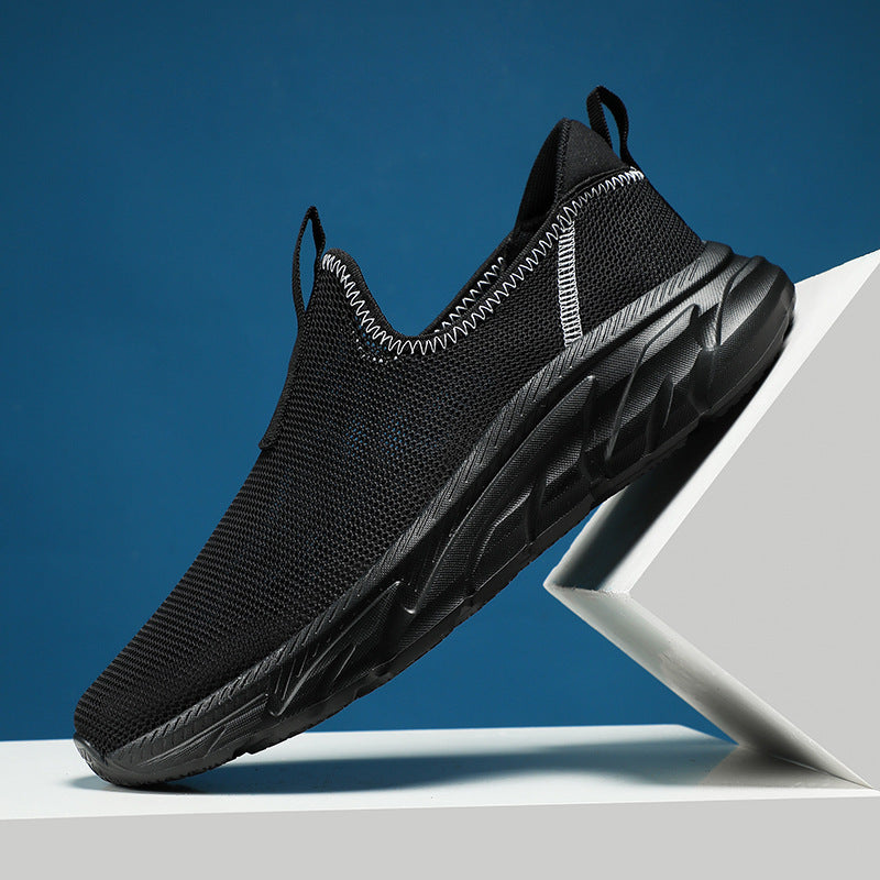 Dames lichte slip-on sneakers – Zwart