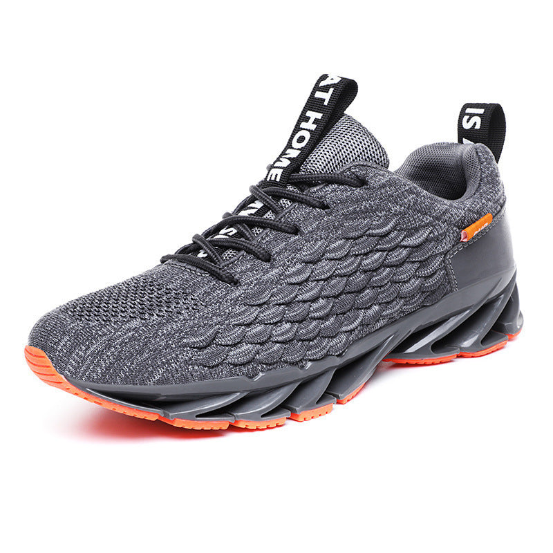Dames performance sneakers met ademend bovenwerk en dempende zool – Rood en Zwart – Grijs