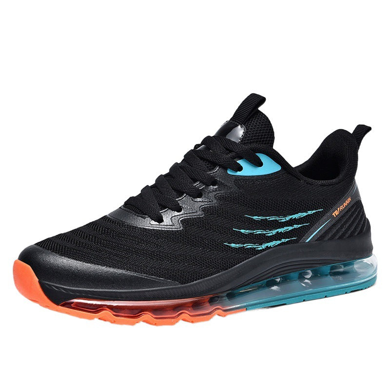 Dames hardloopschoenen met ademend mesh bovenwerk en dempende zool – Zwart en Zwart-groen – Zwart