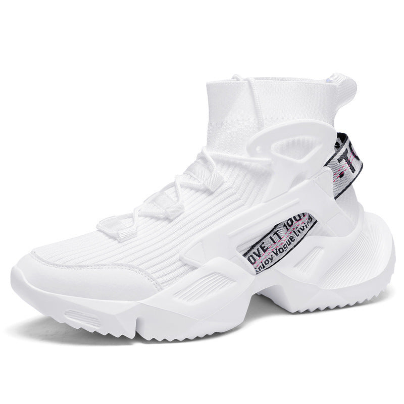 Dames hoge sneakers met ondersteunende zool – Zwart-wit