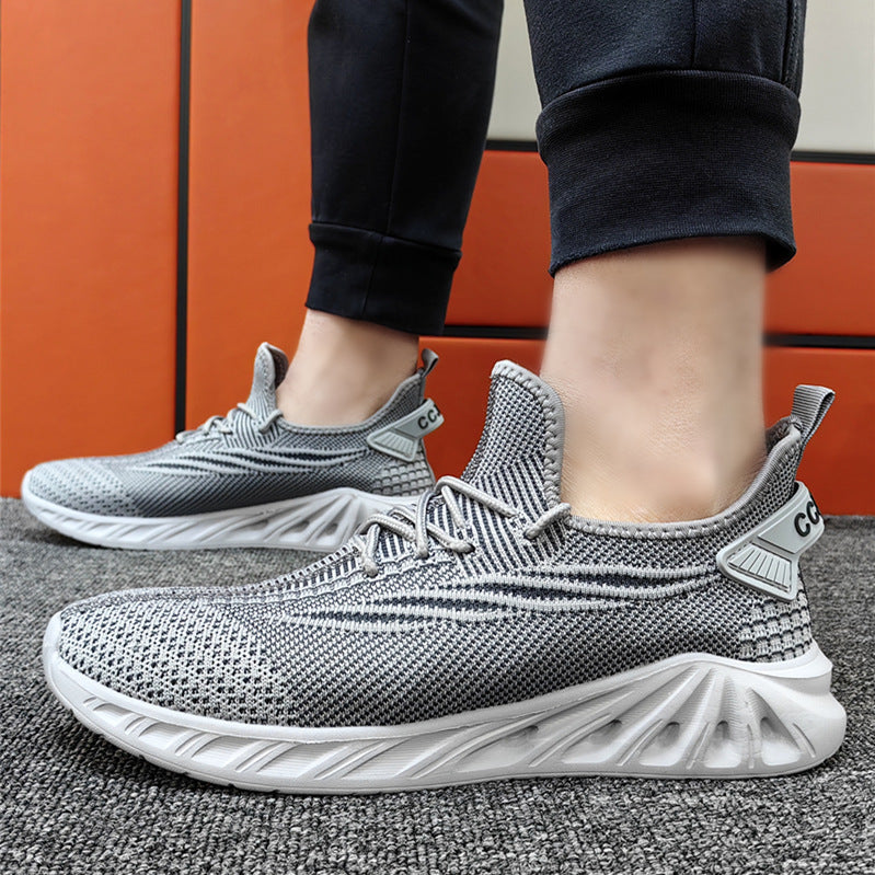 Dames sneakers met antislipzool en ademend bovenwerk – Grijs en Wit – Zwart