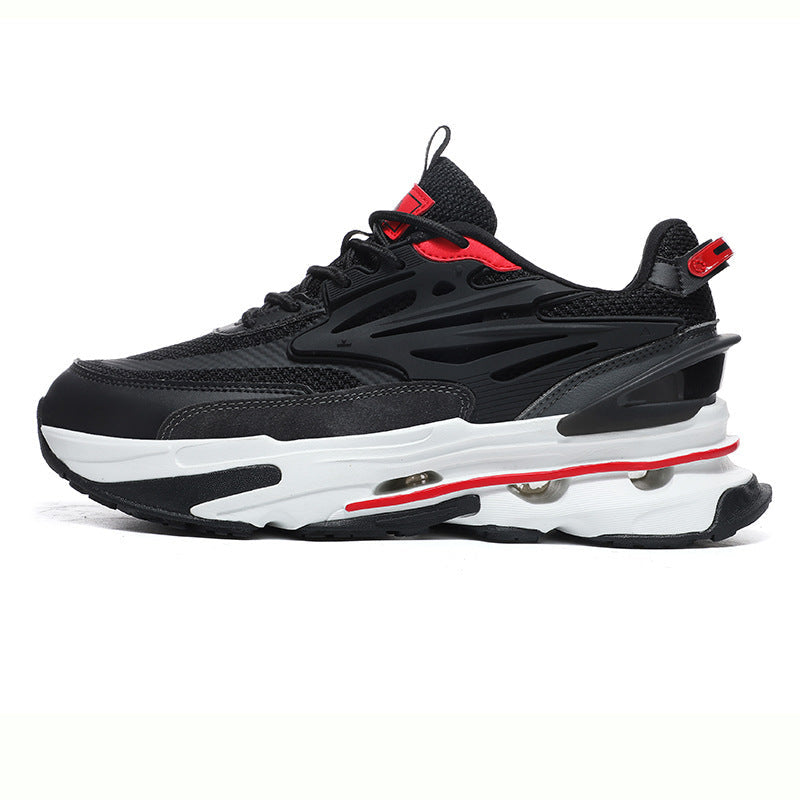 Dames comfortabele sneakers met dempende zool – Zwart-rood en Rood – Rood