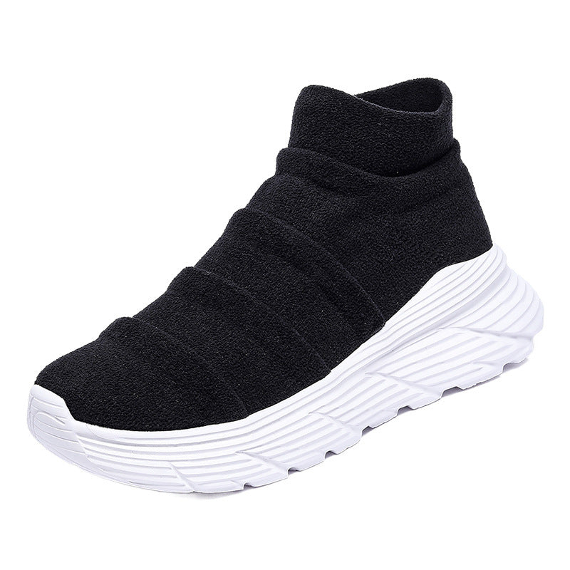 Dames modieuze hoge sneakers – Blauw