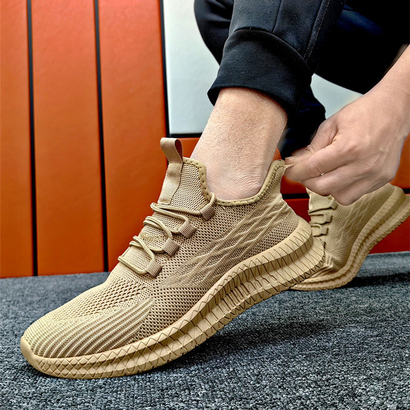 Dames performance vrijetijdssneakers met gebreid bovenwerk – Wit