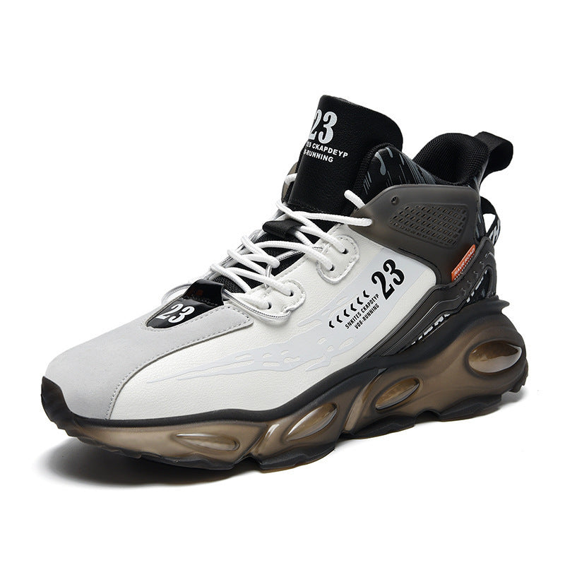 Dames sportieve hoge sneakers met ondersteunende zool – Zwart