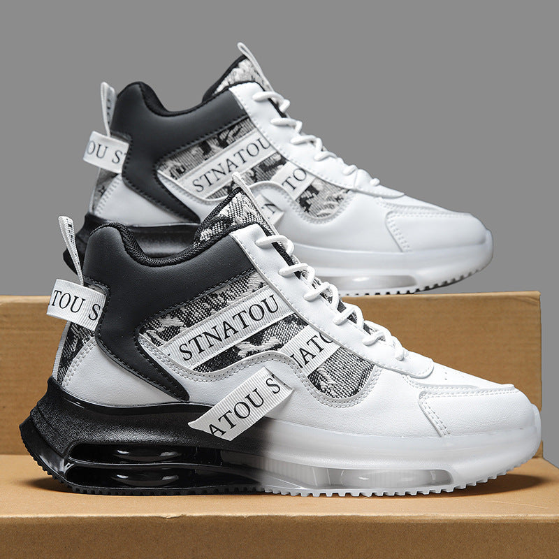 Dames sportieve hoge sneakers met luchtkussenzool – Hemelsblauw