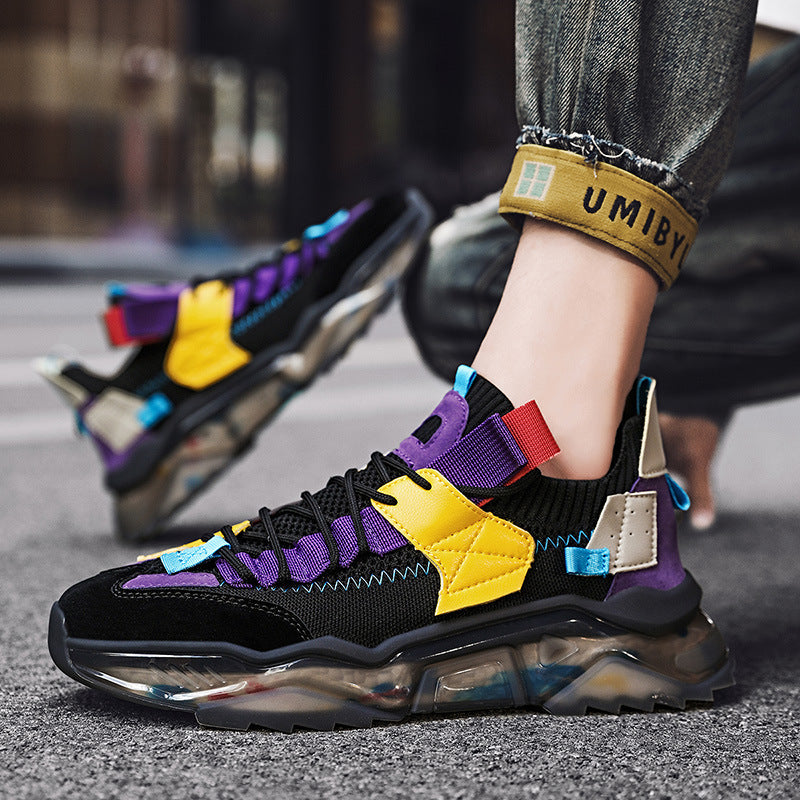 Dames modieuze outdoorsneakers met antislipzool en ademend mesh bovenwerk – Zwart